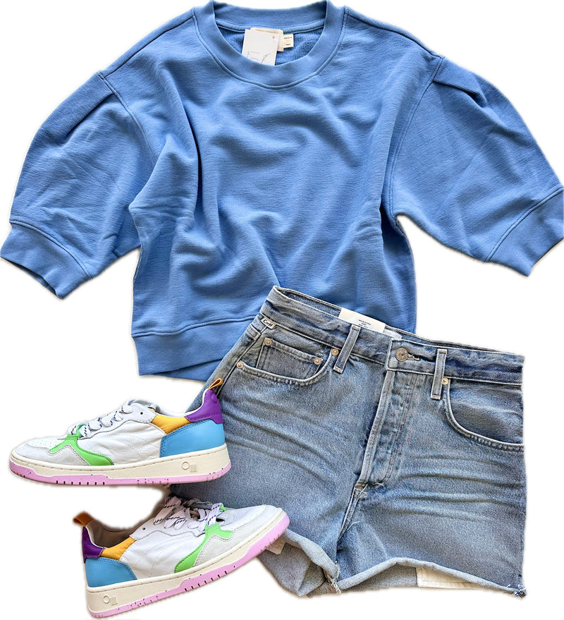 NA1476 Short Sleeve blue sweatshirt