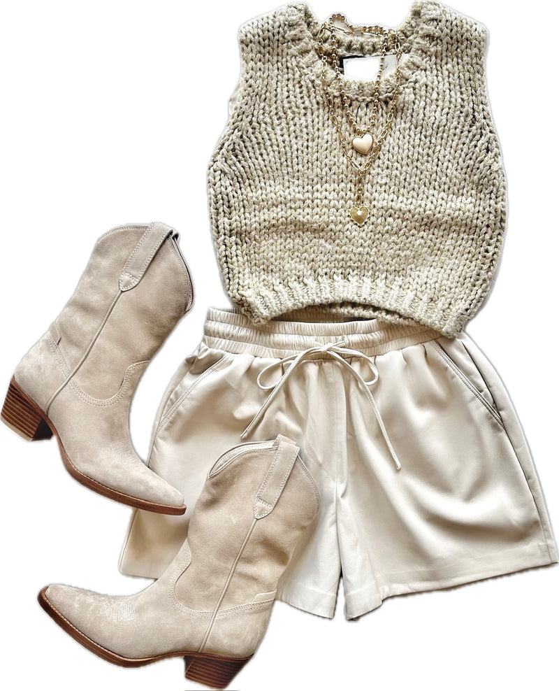 BB6687 Gold Shimmer Sweater Vest