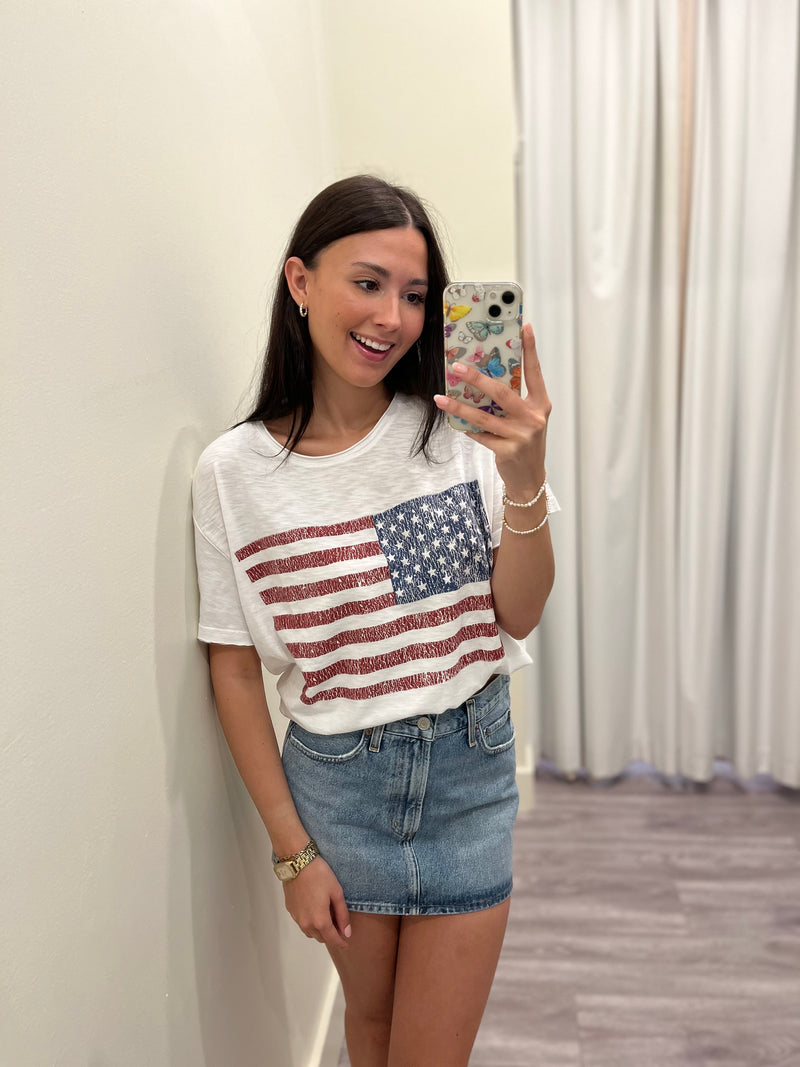 MU4704 American Flag Tee