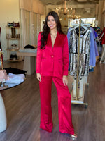 KG7033 Red satin blazer