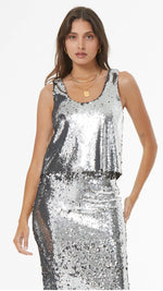 YFB1720 silver sequin tank