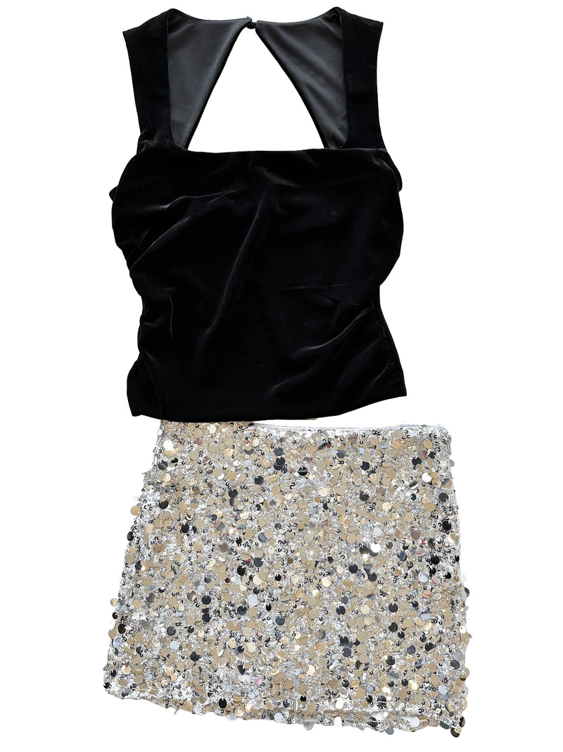 MU5310 Sequin All Night Skort